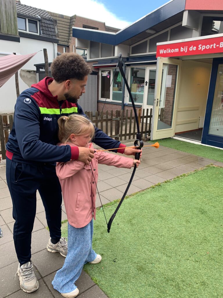 samen pijl en boogschieten