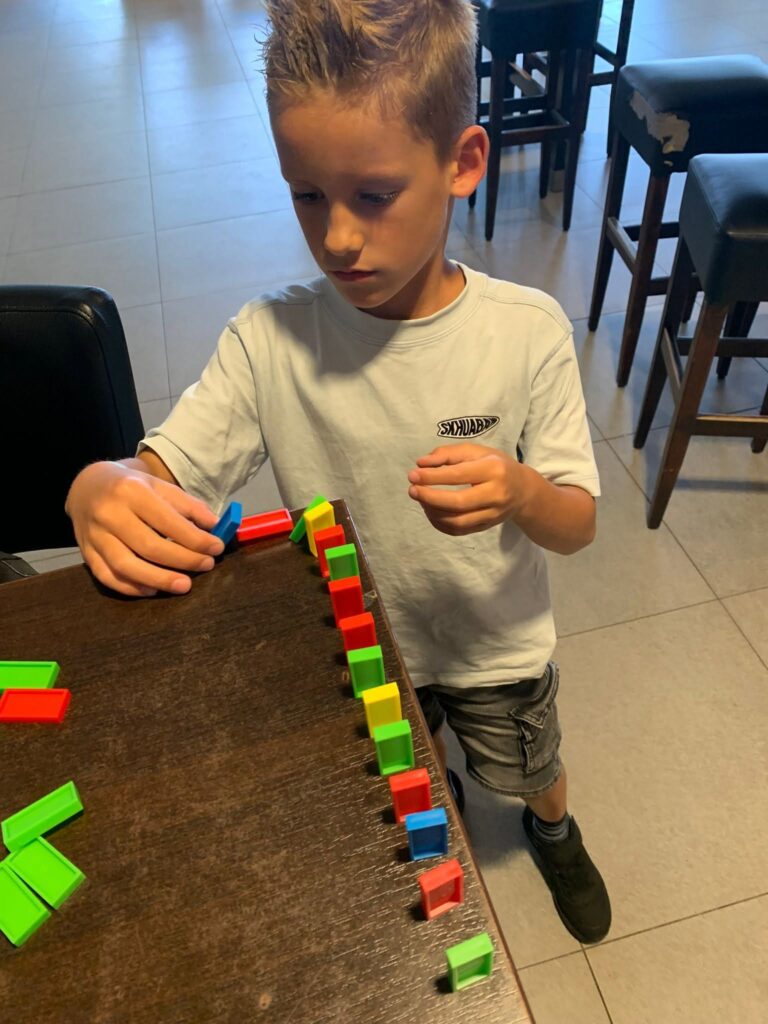 Blog week 27 S.S.C.'55- Spelen met de domino steentjes